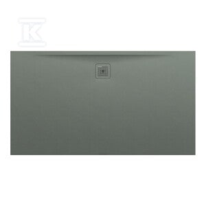 PRO brodzik prostokątny 1600 x 900 mm, z materiału kompozytowego MARBOND, beton architektoniczny z odpływem przy dłuższym boku
