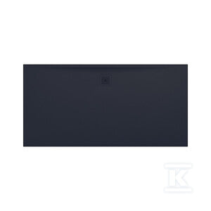 PRO brodzik prostokątny 1800 x 900 mm, z materiału kompozytowego MARBOND, grafitowyz odpływem przy dłuższym boku