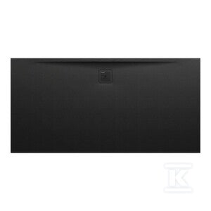 PRO brodzik prostokątny 1800 x 900 mm, z materiału kompozytowego MARBOND, czarny z odpływem przy dłuższym boku