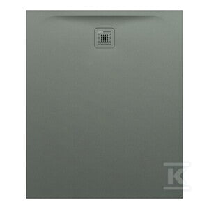 PRO brodzik prostokątny 1200 x 1000 mm, z materiału kompozytowego MARBOND, beton architektoniczny z odpływem przy krótszym boku