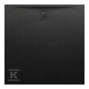PRO brodzik kwadratowy 1200 x 1200 mm, z materiału kompozytowego MARBOND, czarny