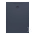 PRO brodzik prostokątny 1100 x 800 mm, z materiału kompozytowego MARBOND, grafitowy z odpływem przy krótszym boku