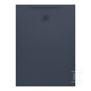 PRO brodzik prostokątny 1100 x 800 mm, z materiału kompozytowego MARBOND, grafitowy z odpływem przy krótszym boku