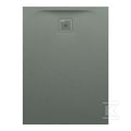 PRO brodzik prostokątny 1100 x 800 mm, z materiału kompozytowego MARBOND, beton architektoniczny z odpływem przy krótszym boku