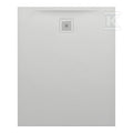PRO brodzik prostokątny 1100 x 900 mm, z materiału kompozytowego MARBOND, jasnoszary z odpływem przy krótszym boku