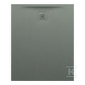 PRO brodzik prostokątny 1100 x 900 mm, z materiału kompozytowego MARBOND, beton architektoniczny z odpływem przy krótszym boku