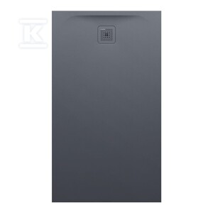 PRO brodzik prostokątny 1400 x 800 mm, z materiału kompozytowego MARBOND, grafitowy z odpływem przy krótszym boku