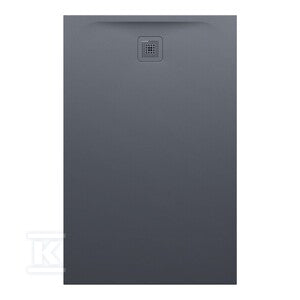 PRO brodzik prostokątny 1400 x 900 mm, z materiału kompozytowego MARBOND, grafitowy z odpływem przy krótszym boku