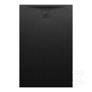 PRO brodzik prostokątny 1400 x 900 mm, z materiału kompozytowego MARBOND, czarny z odpływem przy krótszym boku