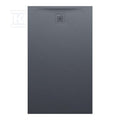 PRO brodzik prostokątny 1500 x 900 mm, z materiału kompozytowego MARBOND, grafitowy z odpływem przy krótszym boku
