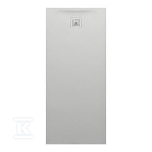 PRO brodzik prostokątny 1600 x 700 mm, z materiału kompozytowego MARBOND, jasnoszary z odpływem przy krótszym boku