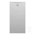 PRO brodzik prostokątny 1600 x 800 mm, z materiału kompozytowego MARBOND, jasnoszary z odpływem przy krótszym boku