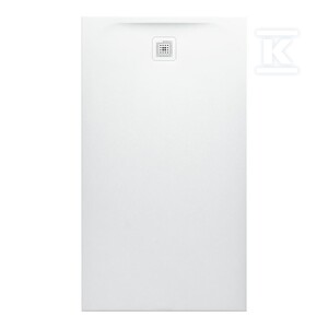 PRO brodzik prostokątny 1600 x 900 mm, z materiału kompozytowego MARBOND, biały z odpływem przy krótszym boku