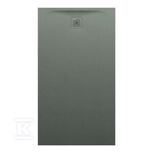 PRO brodzik prostokątny 1600 x 900 mm, z materiału kompozytowego MARBOND, beton architektoniczny z odpływem przy krótszym boku