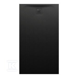 PRO brodzik prostokątny 1600 x 900 mm, z materiału kompozytowego MARBOND, czarny z odpływem przy krótszym boku