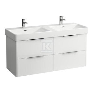 BASE szafka podumywalkowa 1200, 4x szuflada soft close, pod umywalkę podwójną, biały połyskWymiary (szer./gł./wys.): 1160x440x530 mm