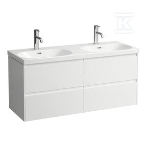 LANI szafka podumywalkowa 1200, 4 szuflady, pasuje do umywalki LUA 814081, biały połyskWymiary (szer./gł./wys.): 1180x515x450 mm