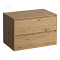 LANI szafka z blatem 800, bez wycięcia pod umywalkę, 2x szuflada, blat 12 mm, dziki dąbWymiary (szer./gł./wys.): 785x495x525 mm