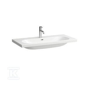 LUA Umywalka ścienna 1000 x 460 mm, powłoka LCCz 2 otworami na baterie z jednym otworem przelewowym