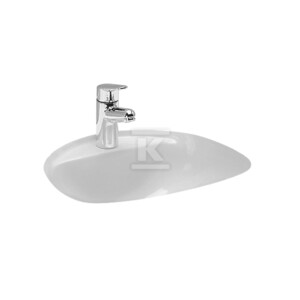 BIJOU Umywalka podblatowa 445 x 400 mmz otworem na baterię na środkuwymiar wycięcia w blacie 415 x 365 mm