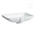 PRO S Umywalka podblatowa 645 x 450 mm, szlifowanabez otworu na baterię, z otworem przelewowm