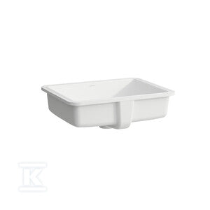 SAVOY Umywalka nablatowa owalna z półką na baterie 550 x 380 mm, kolor biały matowyz otworem na baterię bez otworu przelewowego