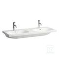 LUA Umywalka ścienna podwójna 1200 x 460 mm, powłoka LCCz otworem przelewowym, bez otworów na baterie