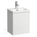 LUA Mała umywalka ścienna 450 x 340 mm, powłoka LCCz otworem na baterię, z otworem przelewowym
