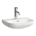 LUA Mała umywalka ścienna 450 x 340 mm, powłoka LCCz otworem na baterię, z otworem przelewowym
