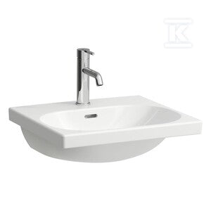 LUA Umywalka ścienna 500 x 460 mm, powłoka LCCszlifowany spód umożliwiający postawienie na blaciez otworem na baterię, z otworem przelewowym