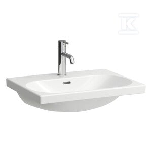 LUA Umywalka ścienna 600 x 460 mm, powłoka LCCszlifowany spód umożliwiający postawienie na blaciez otworem na baterię, z otworem przelewowym