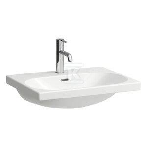 LUA Umywalka ścienna 600 x 460 mm, powłoka LCCszlifowany spód umożliwiający postawienie na blaciebez otworu na baterię, z otworem przelewowym