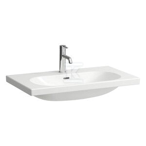 LUA Umywalka ścienna 800 x 460 mm, powłoka LCCszlifowany spód umożliwiający postawienie na blaciez otworem na baterię, z otworem przelewowym