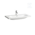 LUA Umywalka ścienna 1000 x 460 mm, powłoka LCCszlifowany spód umożliwiający postawienie na blaciez 2 otworami na baterie z jednym otworem przelewowym