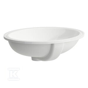 SAVOY Umywalka podblatowa owalna 500 x 415 mm,wymiar wycięcia w blacie 440 x 360 mmbez otworu na baterię, nieszkliwiona z zewnątrz