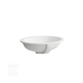 SAVOY Umywalka podblatowa owalna 500 x 415 mm, kolor biały matowywymiar wycięcia w blacie 440 x 360 mmbez otworu na baterię, nieszkliwiona z zewnątrz, szlifowana