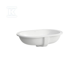 SAVOY Umywalka podblatowa owalna 575 x 375 mm, kolor biały matowywymiar wycięcia w blacie 510 x 310 mmbez otworu na baterię, szkliwiona z zewnątrz