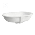 SAVOY Umywalka podblatowa owalna 575 x 375 mm,wymiar wycięcia w blacie 510 x 310 mmbez otworu na baterię, nieszkliwiona z zewnątrz, szlifowana
