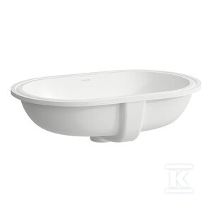 SAVOY Umywalka podblatowa owalna 575 x 375 mm, kolor biały matowywymiar wycięcia w blacie 510 x 310 mmbez otworu na baterię, szkliwiona z zewnątrz, szlifowana