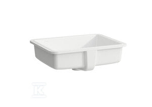 SAVOY Umywalka podblatowa prostokątna 500 x 395 mm,wymiar wycięcia w blacie 440 x 330 mmbez otworu na baterię, nieszkliwiona z zewnątrz