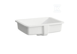 SAVOY Umywalka podblatowa prostokątna 500 x 395 mm,wymiar wycięcia w blacie 440 x 330 mmbez otworu na baterię, szkliwiona z zewnątrz
