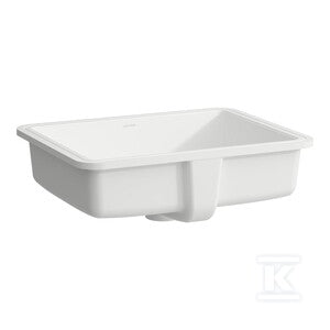 SAVOY Umywalka podblatowa prostokątna 500 x 395 mm, kolor biały matowywymiar wycięcia w blacie 440 x 330 mmbez otworu na baterię, szkliwiona z zewnątrz
