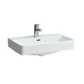 PRO S Umywalka ścienna 600 x 380 mm (compacto), powłoka LCCz otworem na baterię na środku, z otworem przelewowym