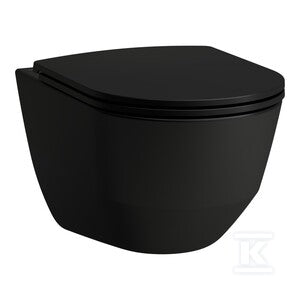 PRO Miska WC podwieszana Rimless 360 x 530 mm 4/2 l, kolor czarny matowyzoptymalizowana do ekonomicznego spłukiwania 4/2 l