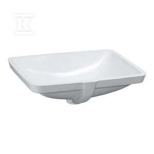 PRO S Umywalka podblatowa 525 x 400 mm, szlifowana, powłoka LCC Activebez otworu na baterię, z otworem przelewowym