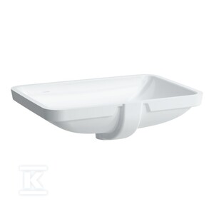 PRO S Umywalka podblatowa 595 x 430 mm, bez otworu na baterię, z otworem przelewowym, powłoka LCC Activenieszlifowana