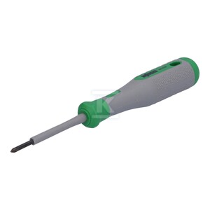 Wkrętak krzyżakowy VDE, PZ0 x 60, testowane zgodnie z VDE, 1000 V, z izolacją, uchwyt 2-komponentowy, wielkość 1 (100 mm), zielony/szary