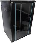 Szafa RACK 18U /19” wisząca do złożenia 600x600 czarna