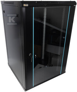 Szafa RACK 18U /19” wisząca do złożenia 600x600 czarna