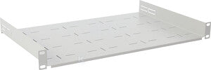 Półka doczołowa 1U z podporą tylną, do szaf RACK 19’’ 445x305, szara